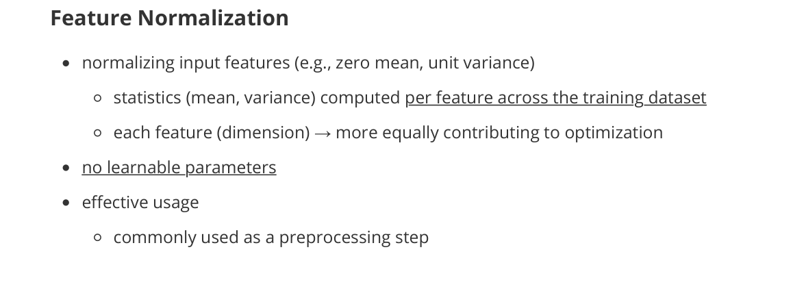 Feature Normalization