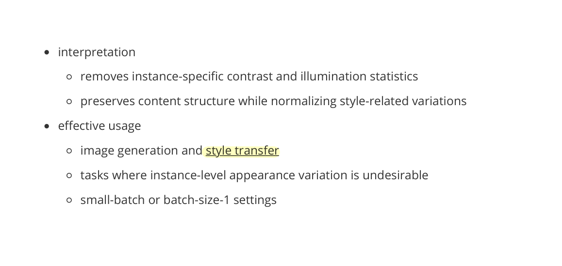Instance Normalization (page 5 portion)