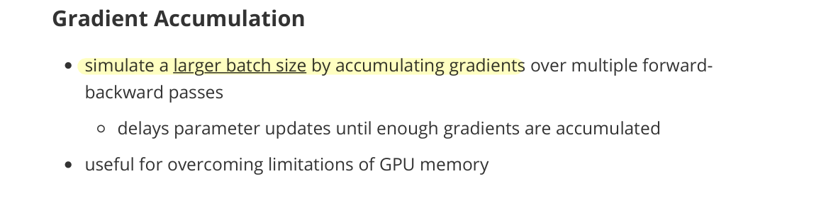 Gradient Accumulation