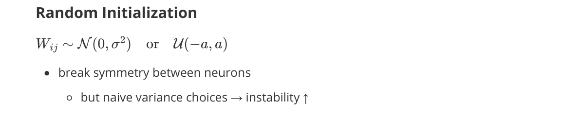 Random Initialization