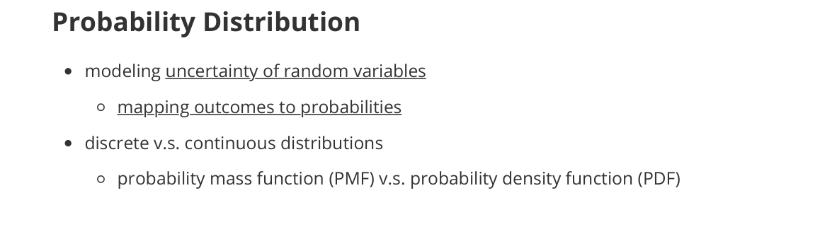 Probability Distributions intro