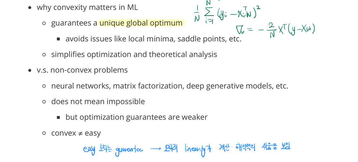 Why convexity matters in ML
