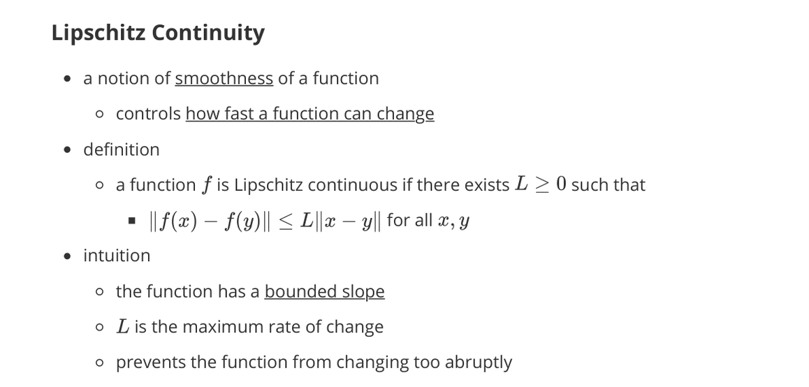 Lipschitz Continuity & Smoothness