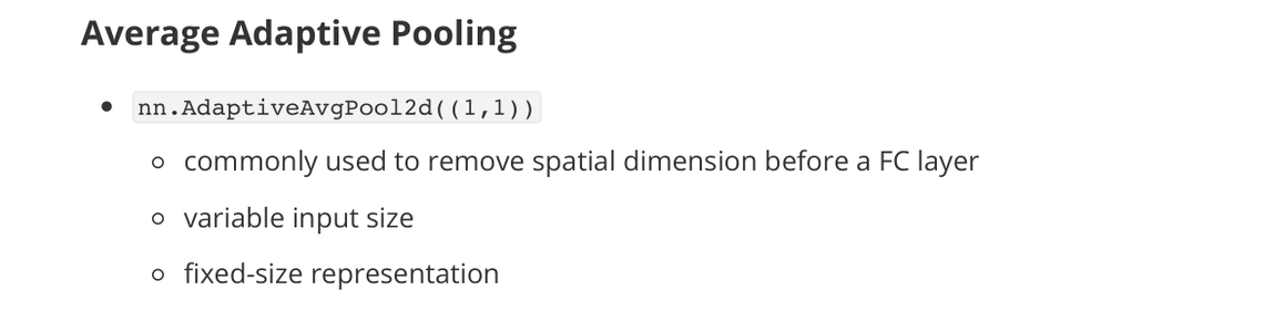 Adaptive Average Pooling