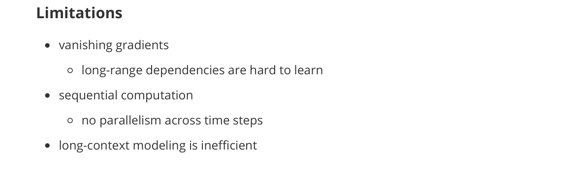 RNN Limitations