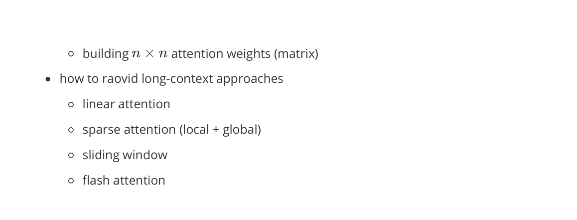 Long-context approaches intro