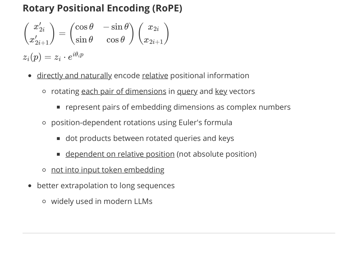 Rotary Positional Encoding (RoPE)
